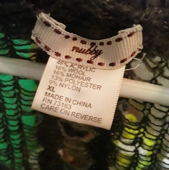 Nubby Mockneck Sheer Green Top - Picture 4 of 8